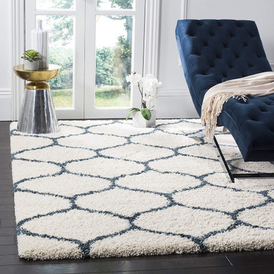 BhCarpet White Polyester Carpet(3 ft,  X 6 ft, Rectangle)