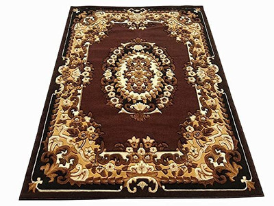 Anabia Brown Silk Carpet(5 ft,  X 7 ft, Rectangle)