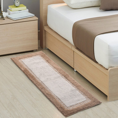 Saral Home Beige Polyester Runner(1 cm,  X 4 cm, Rectangle)
