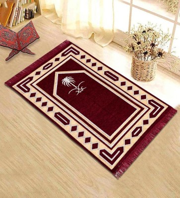 Creativehomes Maroon Chenille Carpet(2 ft,  X 4 ft, Rectangle)