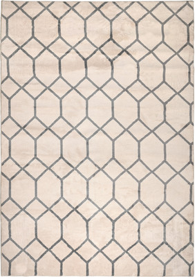 Saral Home Grey Polyester Carpet(150 cm,  X 210 cm, Rectangle)