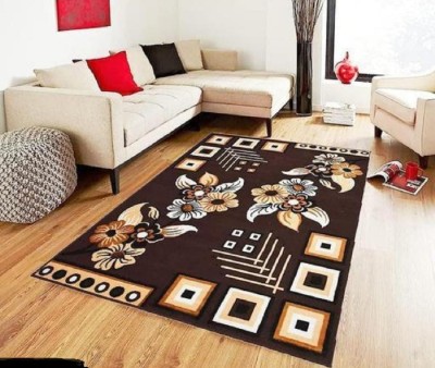 AfCarpets Brown Acrylic Carpet(150 cm,  X 210 cm, Rectangle)