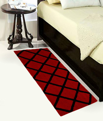 Woolpik Grey Polyester Runner(2 ft,  X 9 ft, Rectangle)