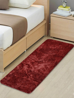 Saral Home Maroon Polyester Runner(45 cm,  X 120 cm, Rectangle)
