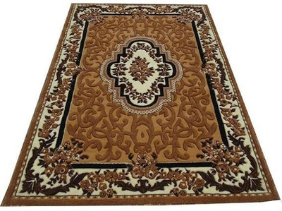 IP FASHION 180 cm  X 243 cm Polyester Carpet(Pentagon, Gold)