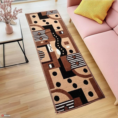 ADIB CARPET 60 cm  X 160 cm Silk Runner(Rectangle, Gold)