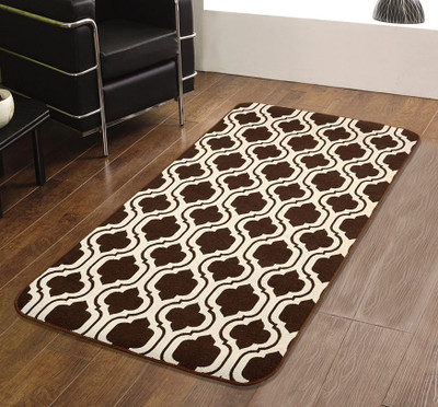 Saral Home 70 cm  X 130 cm Cotton Runner(Rectangle, Brown)