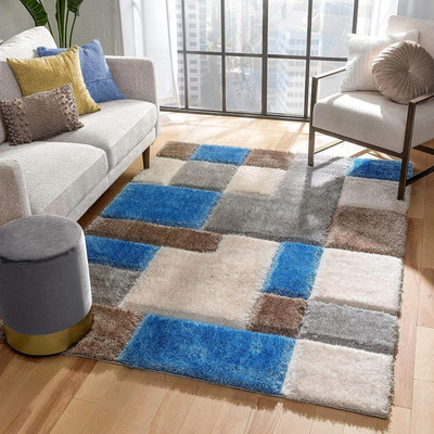 KAYNAT CARPET Multicolor Polyester Carpet(150 cm,  X 210 cm, Rectangle)