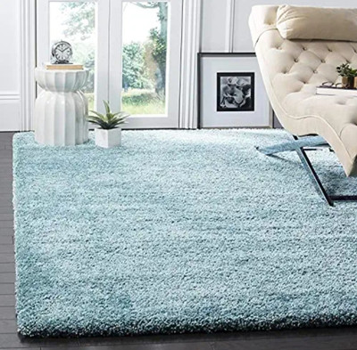 Ra handloom carpet Blue Wool Carpet(4 ft,  X 6 ft, Rectangle)
