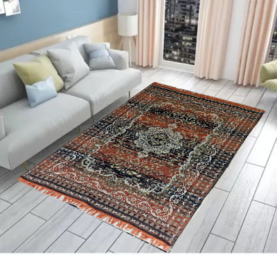 keara Multicolor Polyester Carpet(5 ft,  X 7 ft, Rectangle)