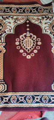 Ra handloom carpet Red Acrylic Carpet(2 cm,  X 4 cm, Rectangle)
