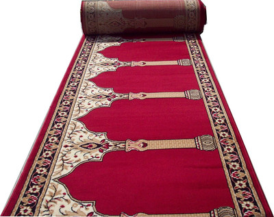Shag Weaving 4 ft  X 39 ft Silk Carpet(Rectangle, Red)