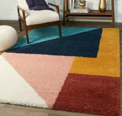 SR Handloom Multicolor Polyester Carpet(6 ft,  X 2 ft, Rectangle)