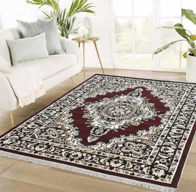 Samjeeda Handloom carpets Multicolor Acrylic Carpet(150 cm,  X 210 cm, Rectangle)