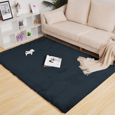 Ra handloom carpet Grey Polyester Carpet(120 cm,  X 180 cm, Rectangle)