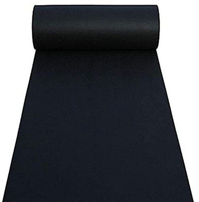 Zamarug 150 cm  X 300 cm Polypropylene Carpet(Rectangle, Black)