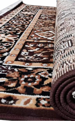 Ra handloom carpet Multicolor Silk Carpet(5 feet,  X 7 feet, Rectangle)