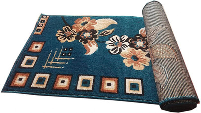 TAHNOORCARPET 45 cm  X 150 cm Acrylic Carpet(Rectangle, Blue)