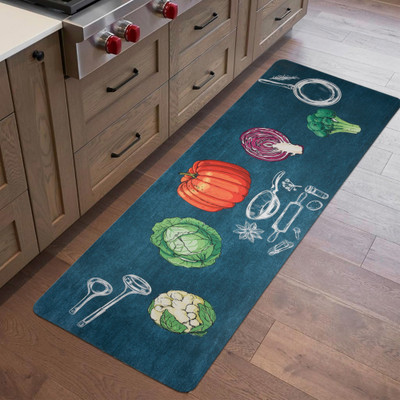KUBER INDUSTRIES Green Rubber Runner(48 cm,  X 120 cm, Rectangle)