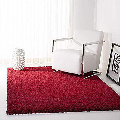 KAYNAT CARPET Maroon Polyester Carpet(150 cm,  X 210 cm, Rectangle)