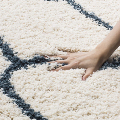 Acarpet White Polyester Carpet(6 ft,  X 8 ft, Rectangle)