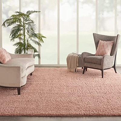Anabia Peach Polyester Carpet(3 ft,  X 5 ft, Rectangle)