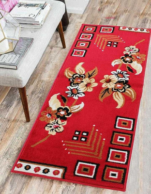 Samjeeda Handloom carpets Multicolor Acrylic Carpet(5 cm,  X 7 cm, Rectangle)