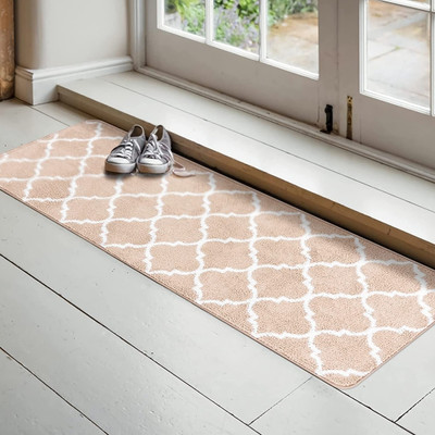 BROTEES Microfiber Floor Mat(Beige, Large)