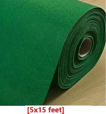 Acarpet Green Synthetic Carpet(5 ft,  X 15 ft, Rectangle)