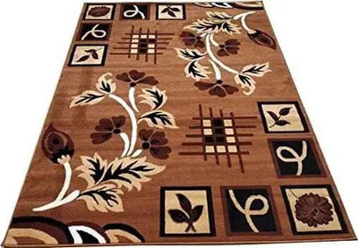 R CARPETS Gold Acrylic Carpet(6 ft,  X 8 ft, Rectangle)