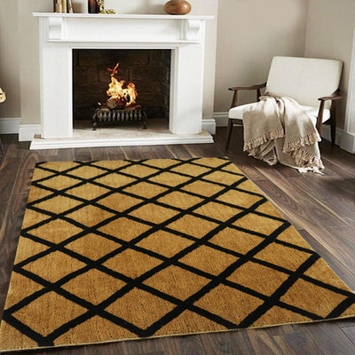 Woolpik Brown Polyester Carpet(5 cm,  X 7 cm, Rectangle)