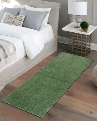 GRHAMOY Green Polyester Runner(60 cm,  X 150 cm, Rectangle)
