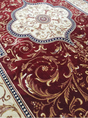 Samjeeda Handloom carpets Red Silk Carpet(5 cm,  X 7 cm, Rectangle)