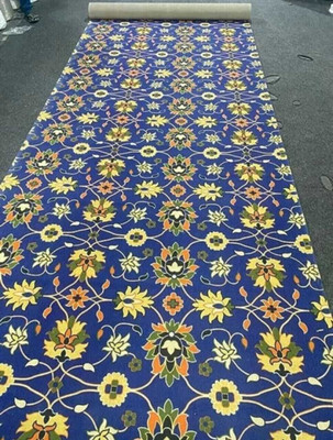 Samjeeda Handloom carpets Red Synthetic Carpet(150 cm,  X 450 cm, Rectangle)