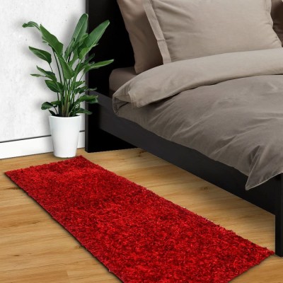 Interior Solutions Red Polyester Runner(2 ft,  X 5 ft, Rectangle)