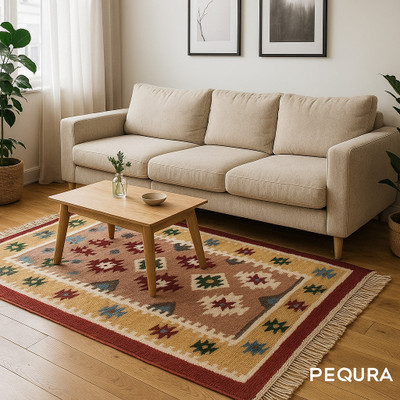 PEQURA Multicolor Cotton Dhurrie(60 cm,  X 90 cm, Rectangle)