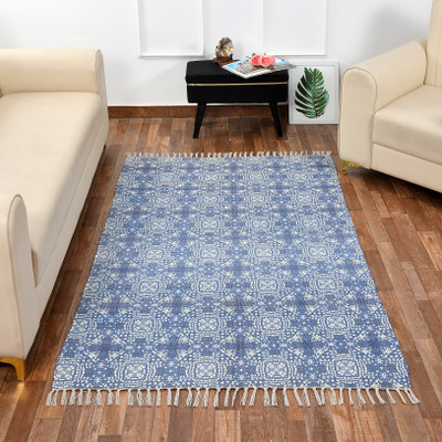 HOMADORN Multicolor Polyester Dhurrie(4 ft,  X 6 ft, Rectangle)