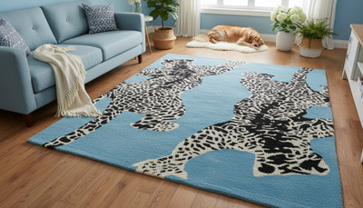 Raj International 365 cm  X 274 cm Wool Area Rug(Rectangle, Multicolor)
