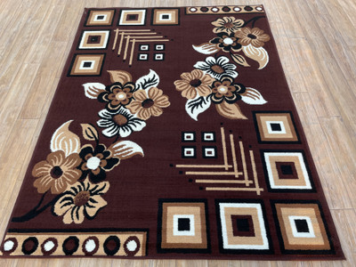 HR CARPET Brown Acrylic Carpet(120 cm,  X 150 cm, Rectangle)