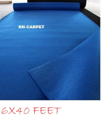 RNCARPET 180 cm  X 1200 cm Nylon Carpet(Rectangle, Blue)