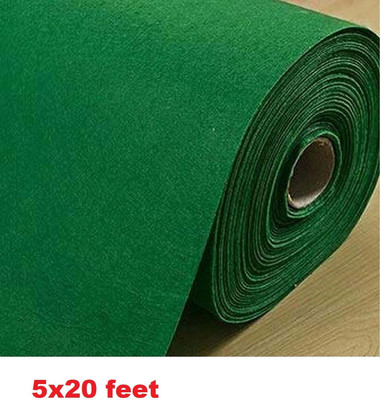KAYNAT CARPET Green Nylon Carpet(5 Feet,  X 20 Feet, Rectangle)