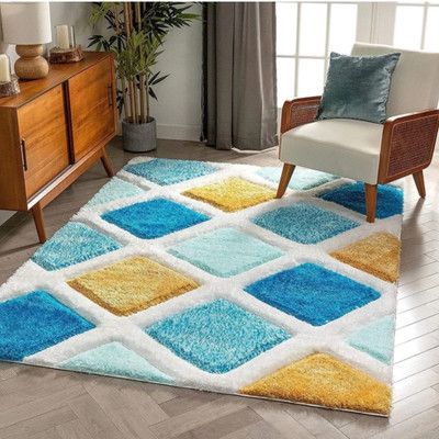 SPA Furnishing Multicolor Polyester Carpet(152.4 cm,  X 213.36 cm, Rectangle)