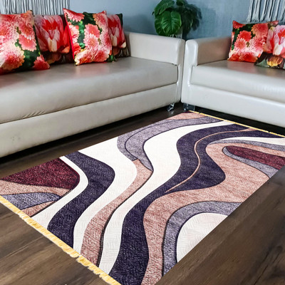 Shree Paras Multicolor Velvet Carpet(152 cm,  X 214 cm, Rectangle)