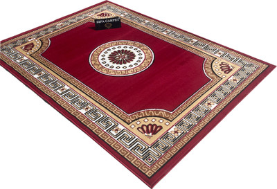 Acarpet Red Silk Carpet(5 ft,  X 7 ft, Rectangle)