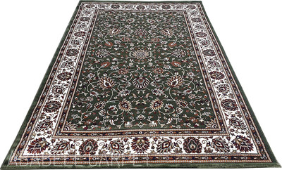 HR CARPET Green Silk Carpet(6 ft.,  X 9 ft., Rectangle)