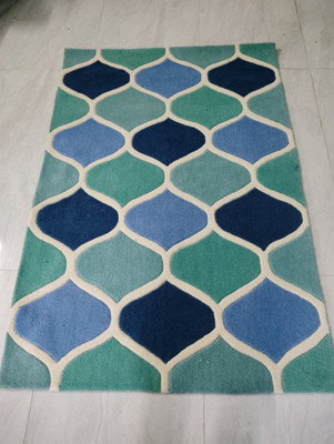 Shaggy Expert Multicolor Wool Area Rug(6 ft,  X 4 ft, Rectangle)