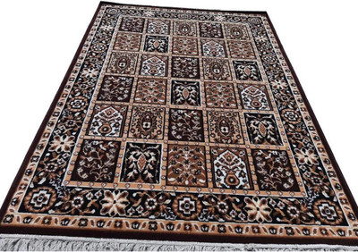 HassanCarpet 7 cm  X 5 cm Silk Carpet(Rectangle, Multicolor)