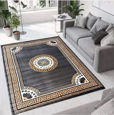 IP FASHION 180 cm  X 242 cm Polyester Carpet(Rectangle, Grey)