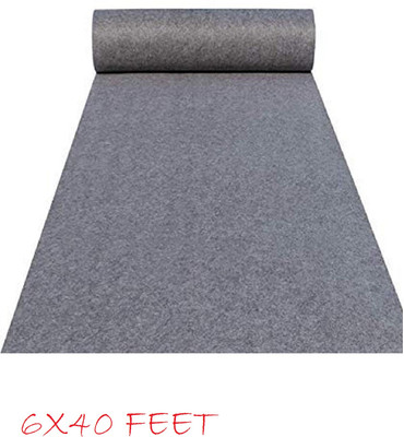 RNCARPET 180 cm  X 1200 cm Nylon Carpet(Rectangle, Grey)