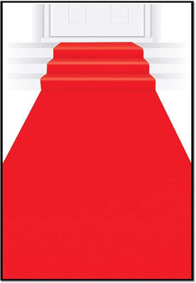 KAYNAT CARPET Red Nylon Carpet(6 ft,  X 10 ft, Rectangle)